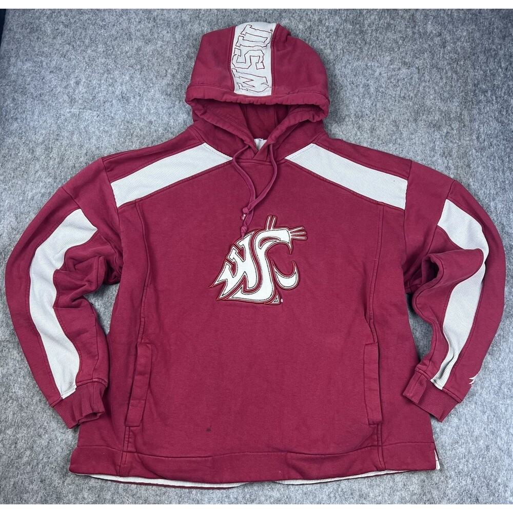 Vtg Majestic Washington State University Men's Hoodie Sweatshirt WSU Y2K Size XL